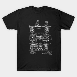 Roller Skate Vintage Patent Drawing T-Shirt